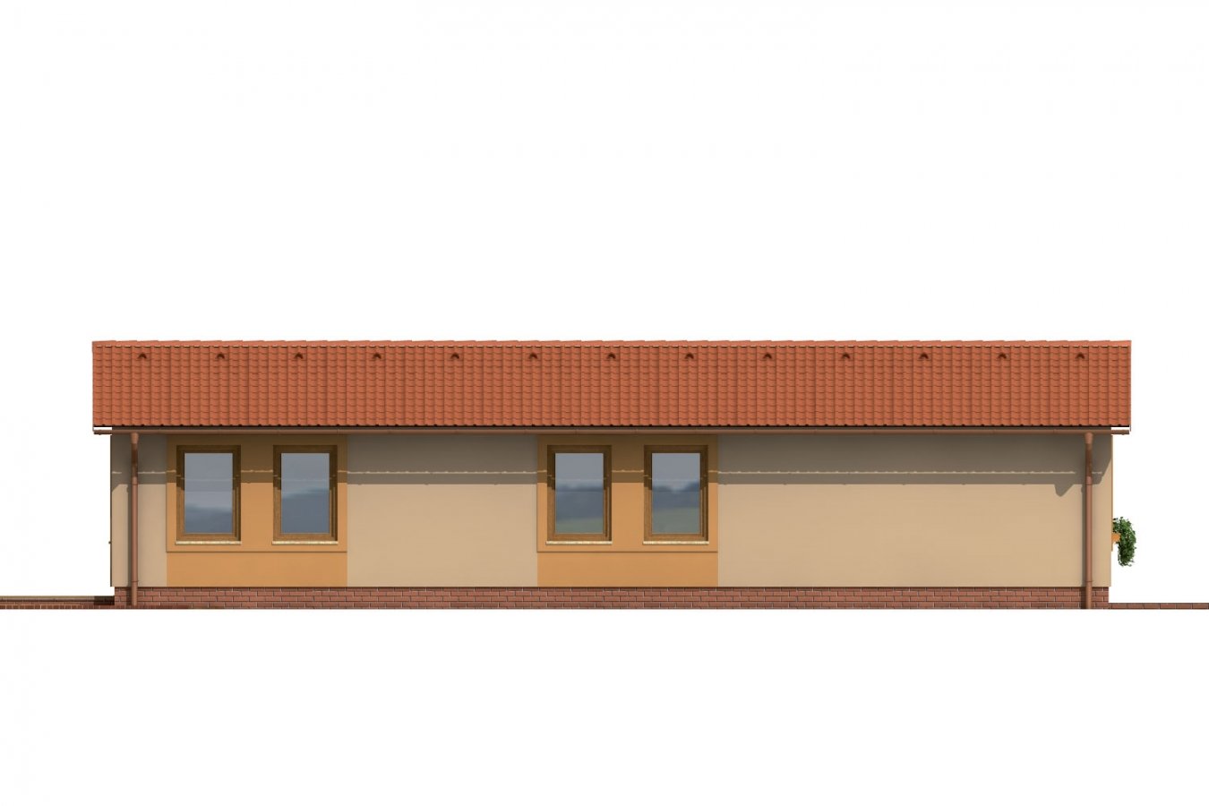 projekt domu so sedlovou strechou vhodný na úzky pozemok